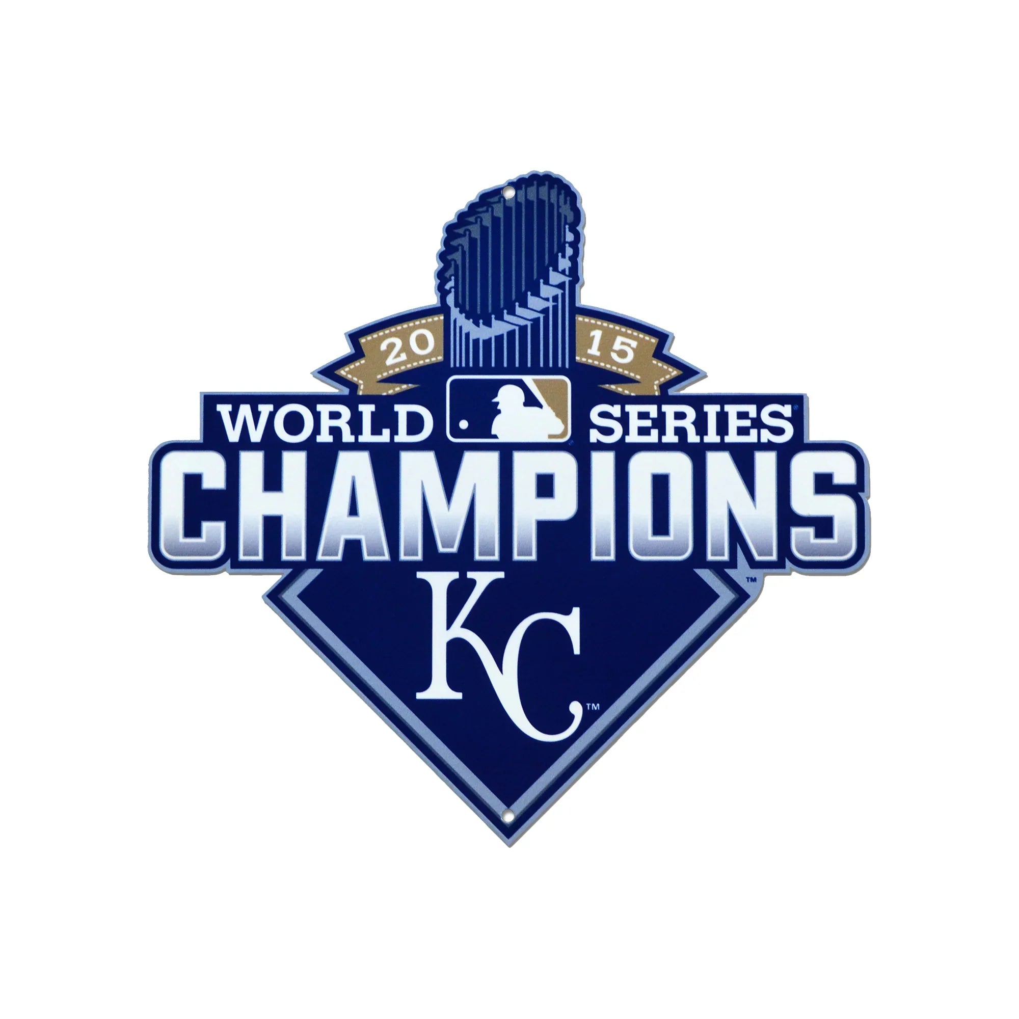 Kansas City Royals Laser Cut Steel Logo Statement Size-WS 2015 Champions