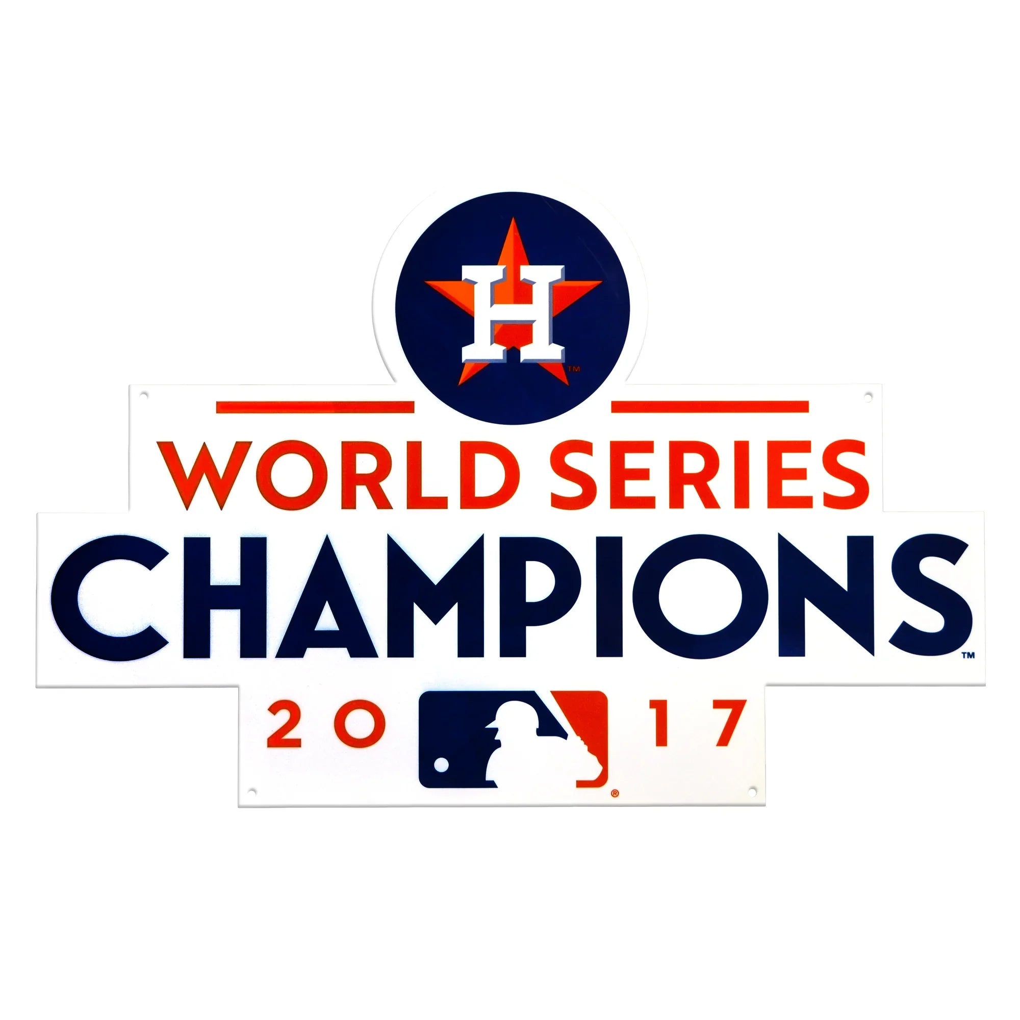Houston Astros Laser Cut Steel Logo Statement Size-WS 2017 Champions