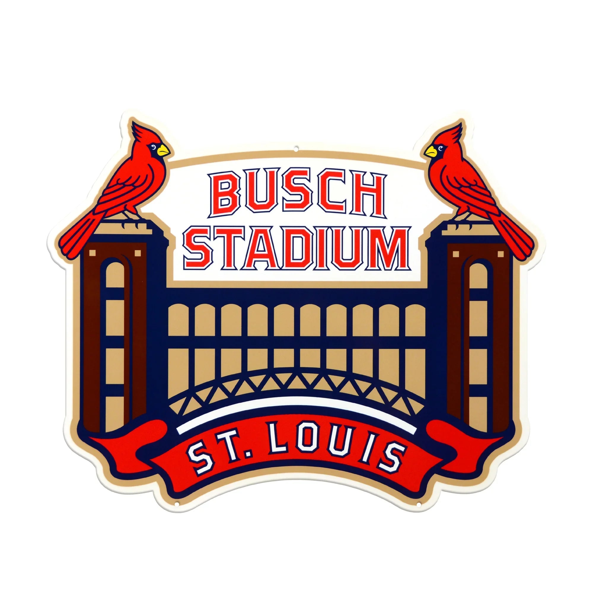 St Louis Cardinals Laser Cut Steel Logo Statement Size-Busch Stadium