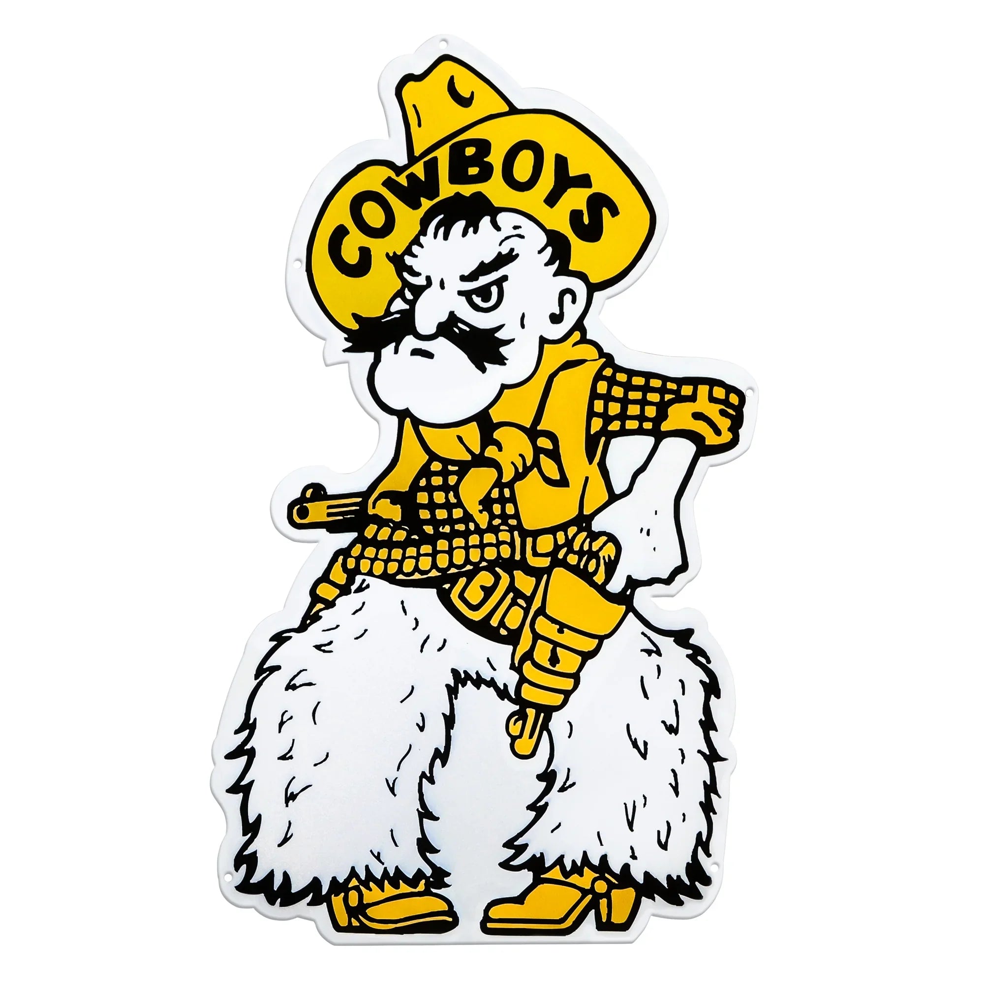 Wyoming Cowboys Laser Cut Steel Logo Statement Size-Pete