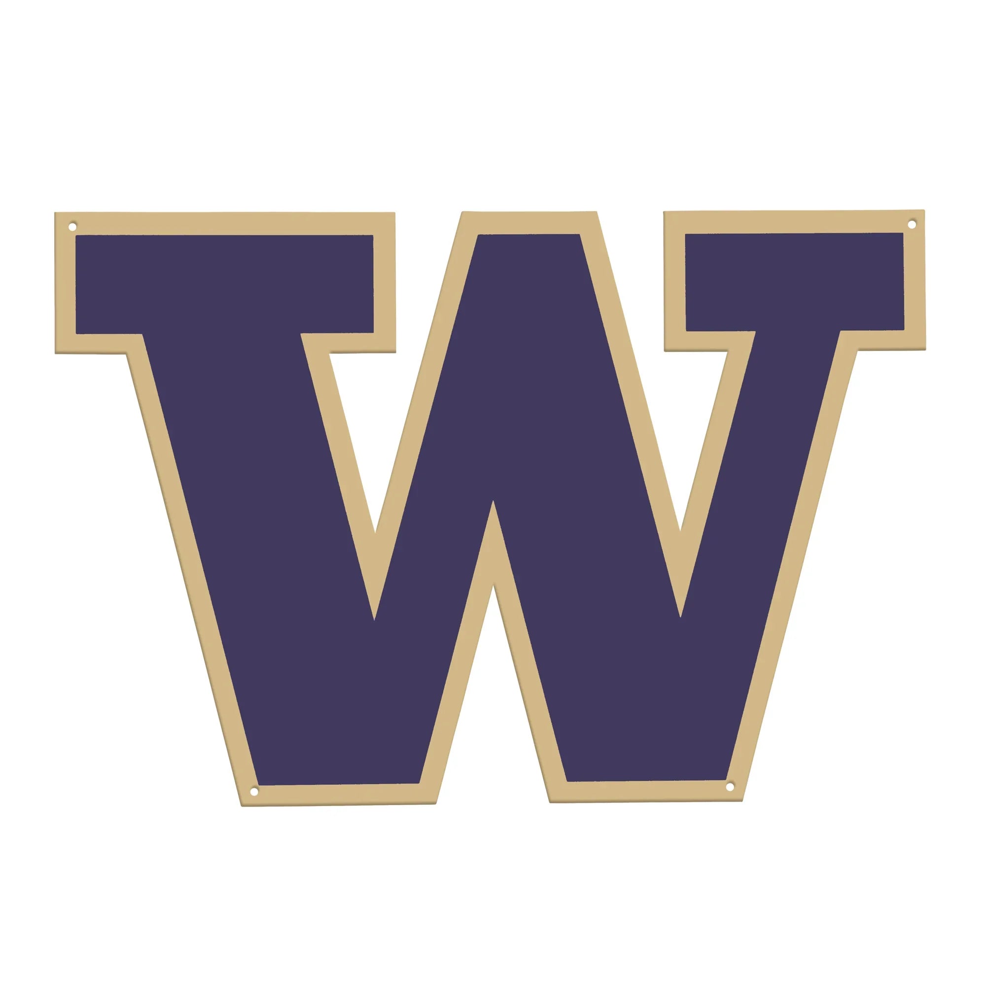 Washington Huskies Laser Cut Steel Logo Statement Size-Primary Logo