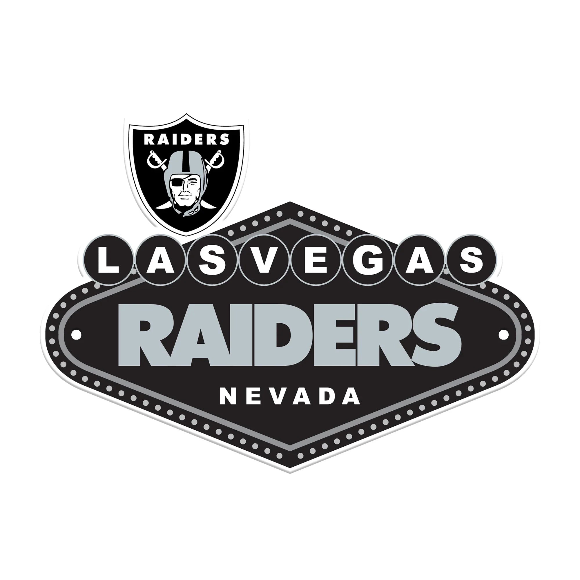 Las Vegas Raiders Laser Cut Steel Logo Spirit Size- Vegas Sign Logo