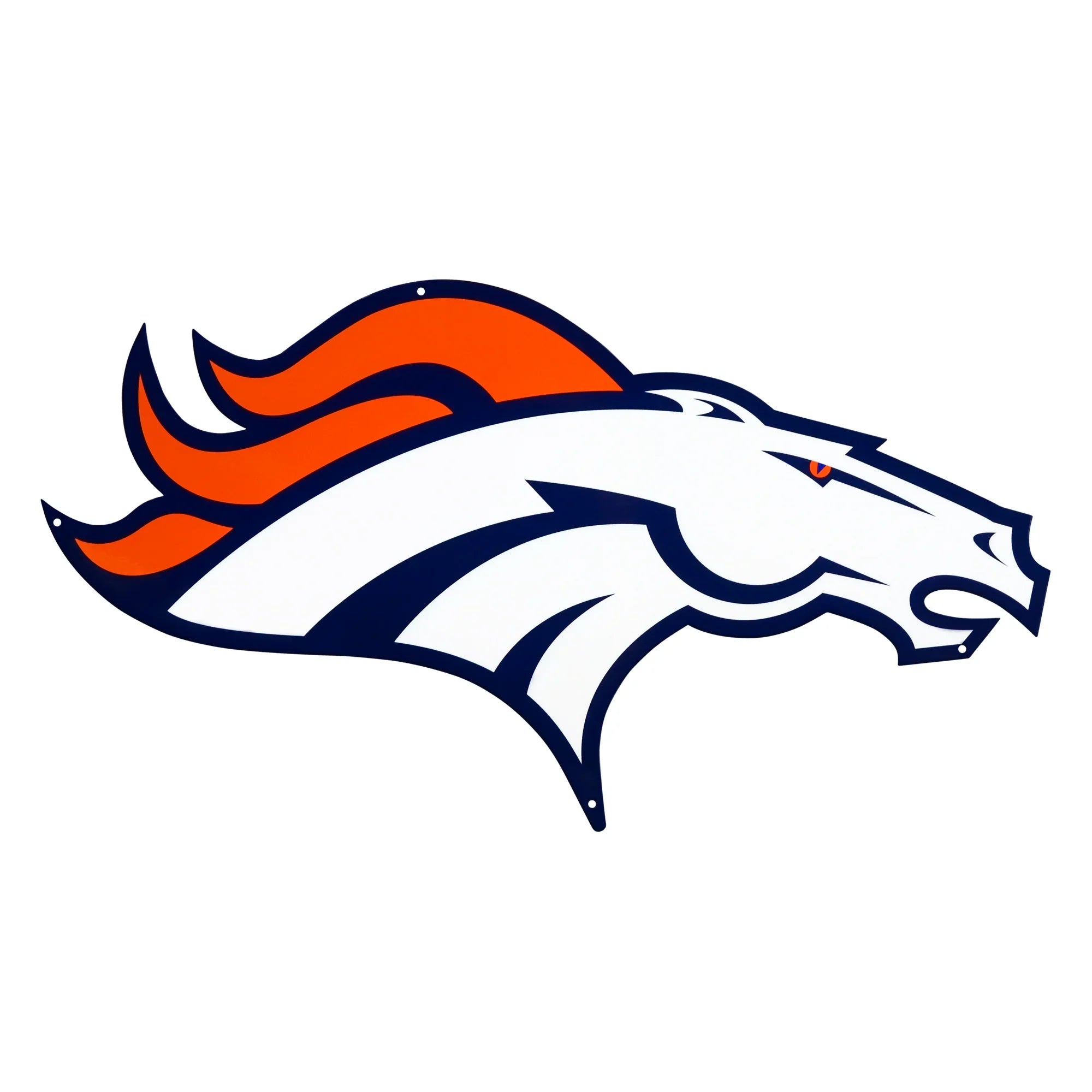 Denver Broncos Laser Cut Steel Logo Statement Size-Primary Logo