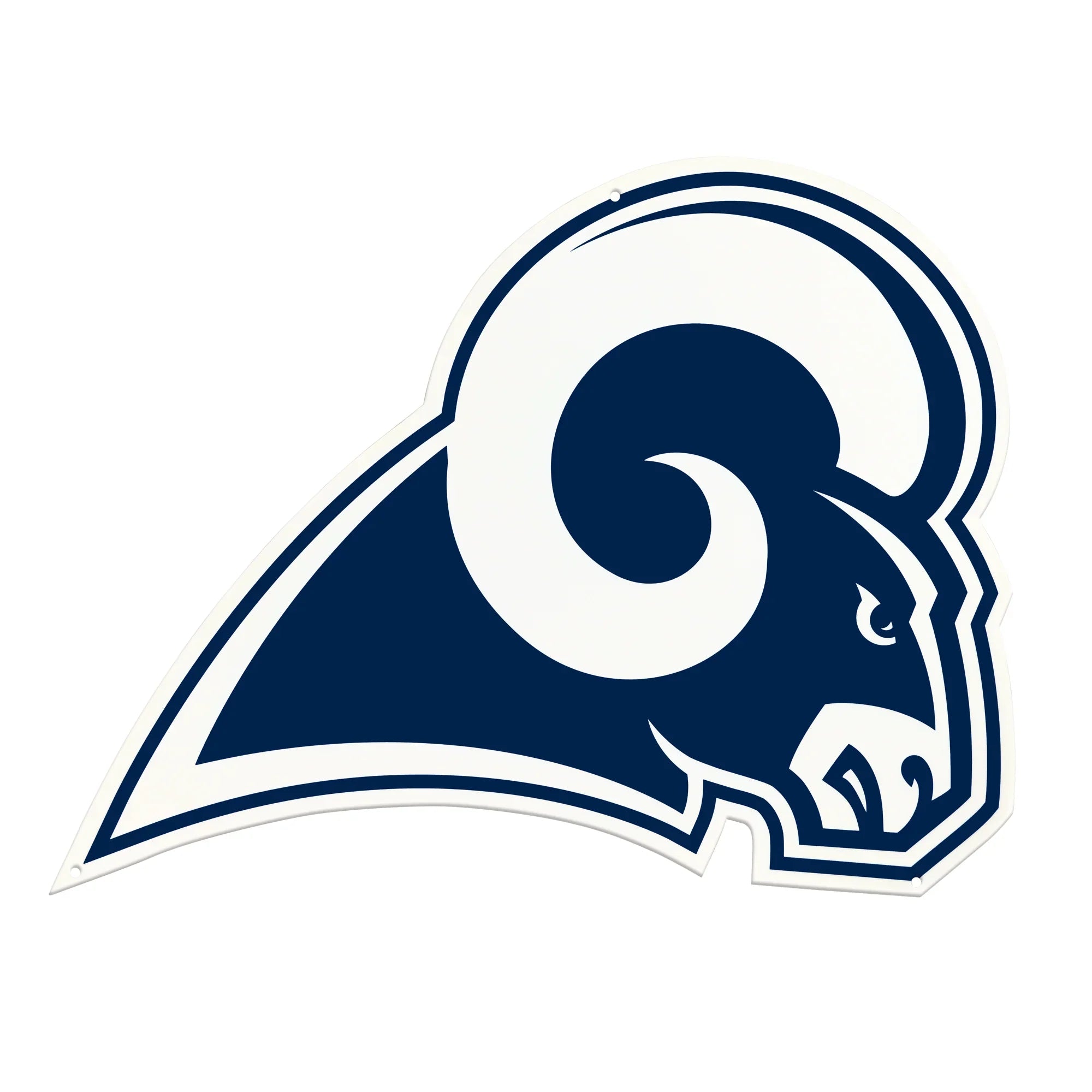 Los Angeles Rams Los Angeles Cut Steel Logo Statement Size-Navy and White Vintage Logo