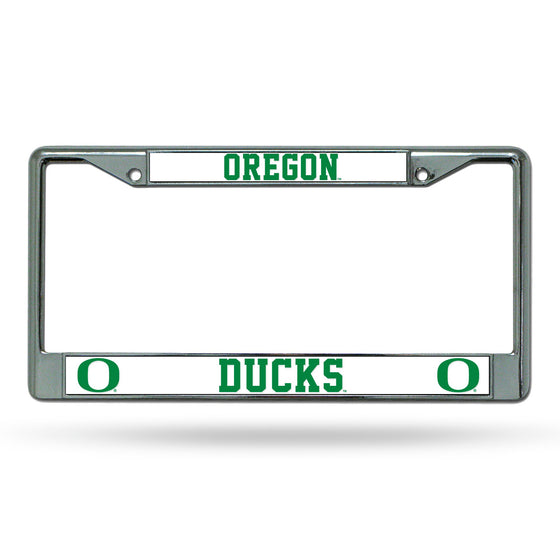 Oregon Ducks License Plate Frame Chrome