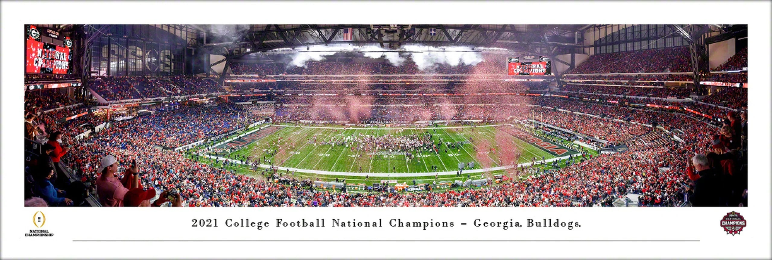 Georgia Bulldogs 2021 Football National Champions Panorama Photo Print - 13.5" x 40" - 757 Sports Collectibles