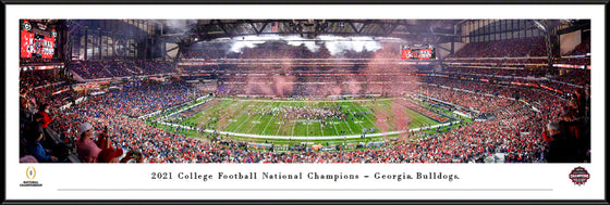 Georgia Bulldogs 2021 Football National Champions Panorama Photo Print - 13.5" x 40" - 757 Sports Collectibles