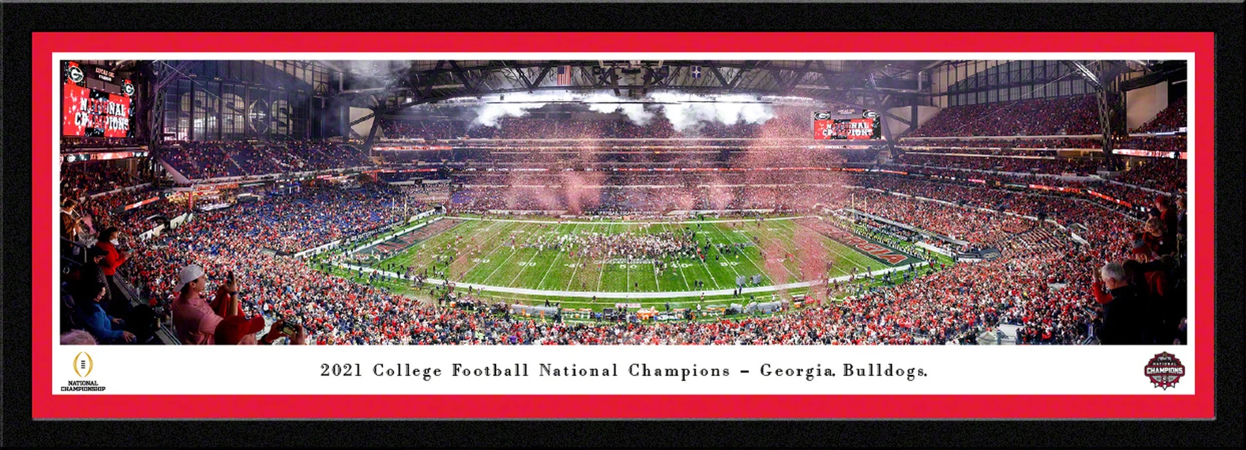 Georgia Bulldogs 2021 Football National Champions Panorama Photo Print - 13.5" x 40" - 757 Sports Collectibles