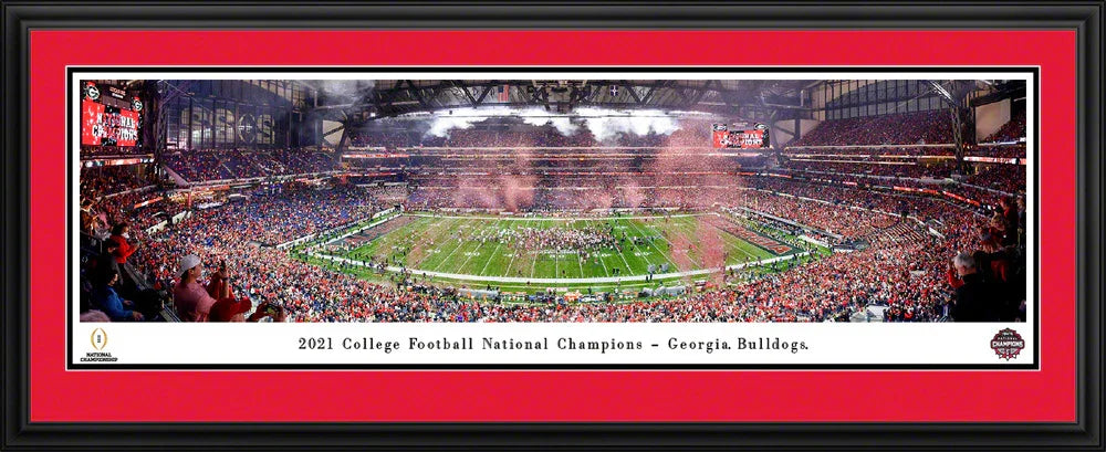 Georgia Bulldogs 2021 Football National Champions Panorama Photo Print - 13.5" x 40" - 757 Sports Collectibles