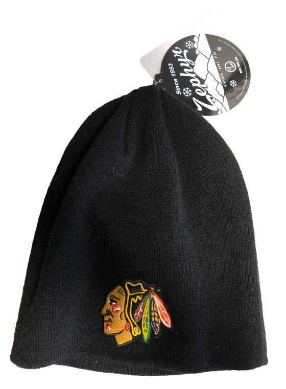Chicago Blackhawks Zephyr Cuffless Raised Cuff Knit Beanie - 757 Sports Collectibles