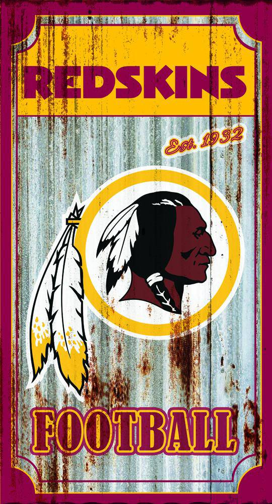 NFL Washington Redskins 21.5" X 12" Corrugated Metal Wall Art - 757 Sports Collectibles