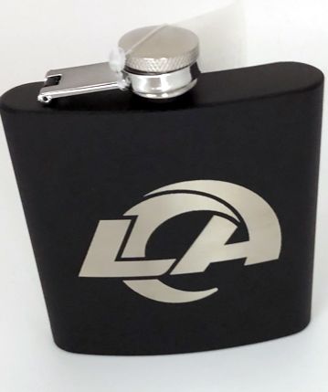 Los Angeles Rams Stainless Steel Laser Etched Matte Flask