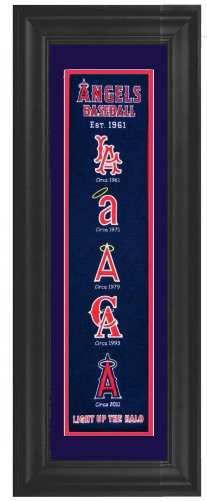 Los Angeles Angels Framed Heritage Banner 12x34 - 757 Sports Collectibles