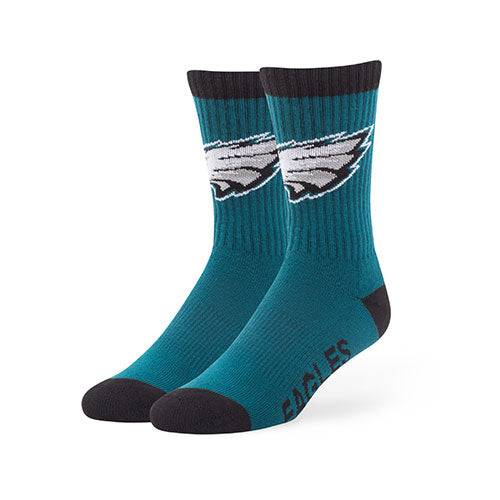 Philadelphia Eagles 47 Bolt Sports Socks Size L (One Pair) - 757 Sports Collectibles