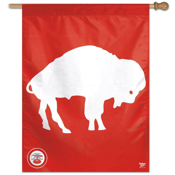 NFL Buffalo Bills White Bison Throwback Mascot Vertical Flag 27" x 37" - 757 Sports Collectibles