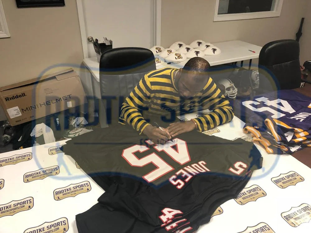 Deion Jones Autographed/Signed Atlanta Black Custom Jersey - 757 Sports Collectibles