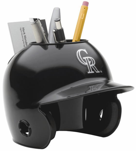 Colorado Rockies Miniature Batters Helmet Desk Caddy