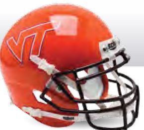 Virginia Tech Hokies Miniature Football Helmet Desk Caddy <B>Orange</B>