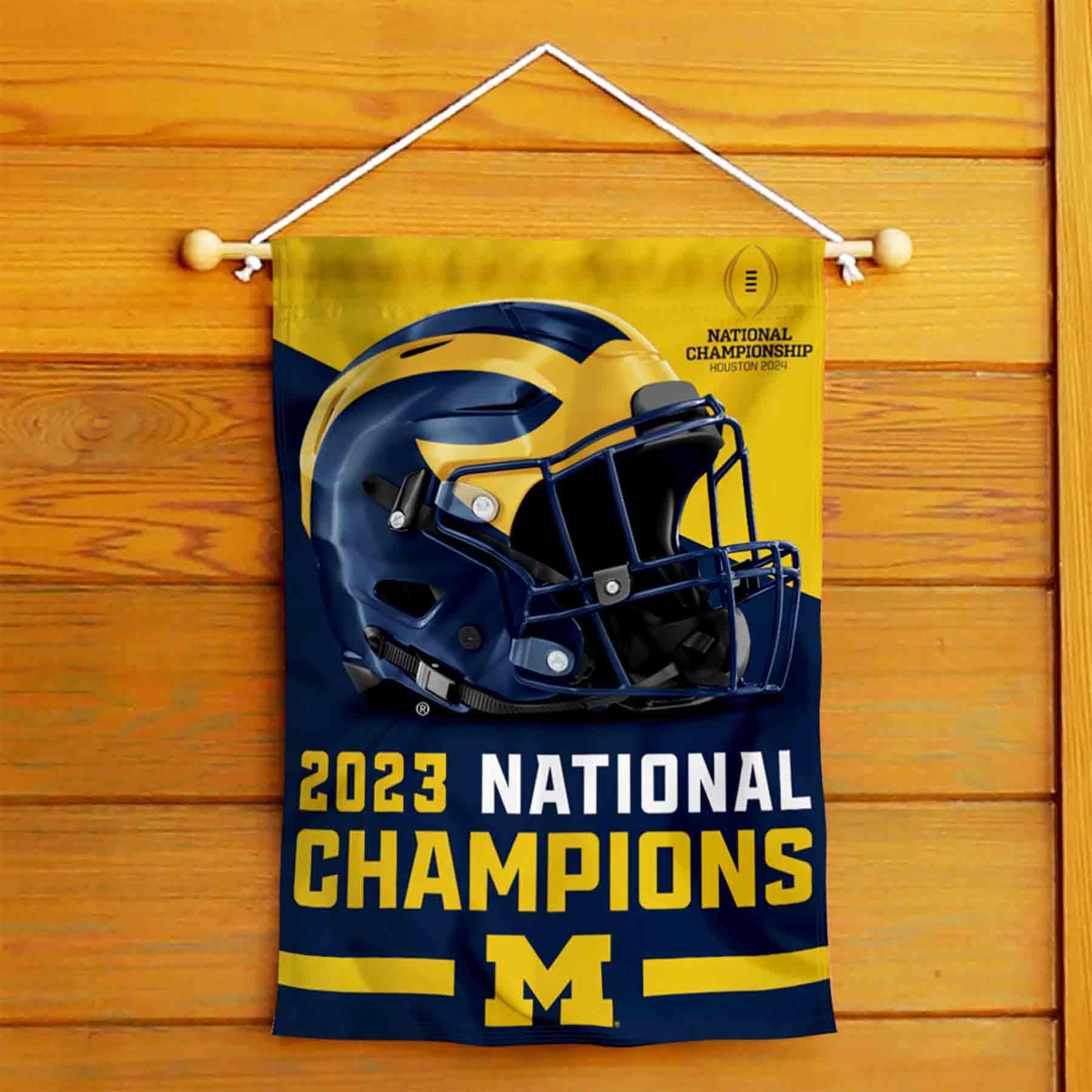Michigan Team University Wolverines College Football 2023 National Champions Double Sided Garden Flag - 757 Sports Collectibles