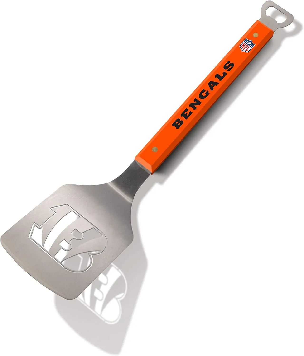 YouTheFan NFL 18" Stainless Steel Sportula (Spatula) with Bottle Opener (Cincinnati Bengals)