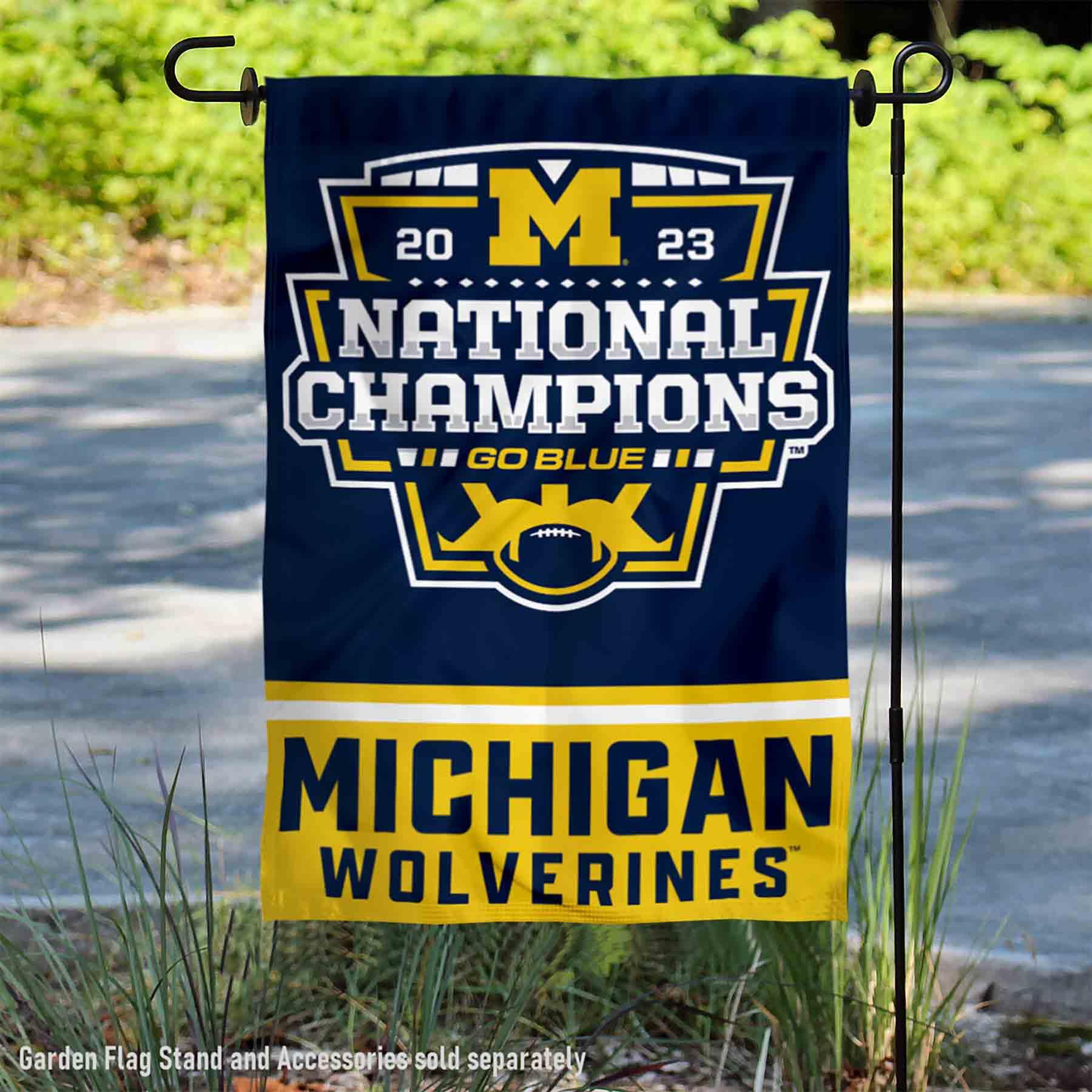 Michigan Team University Wolverines College Football 2023 National Champions Double Sided Garden Flag - 757 Sports Collectibles