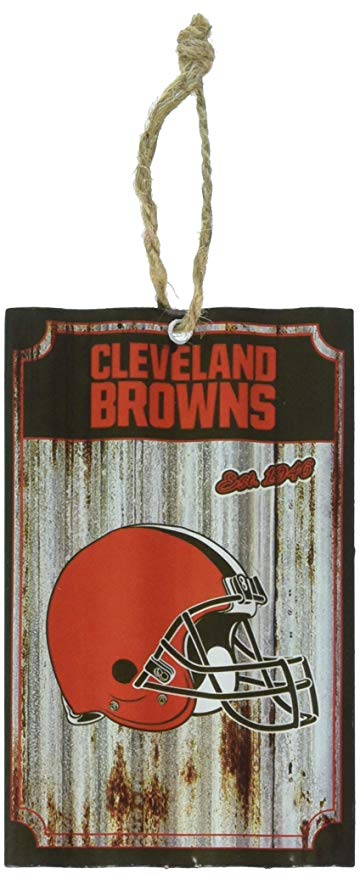 Cleveland Browns Corrugated Sign Ornament
