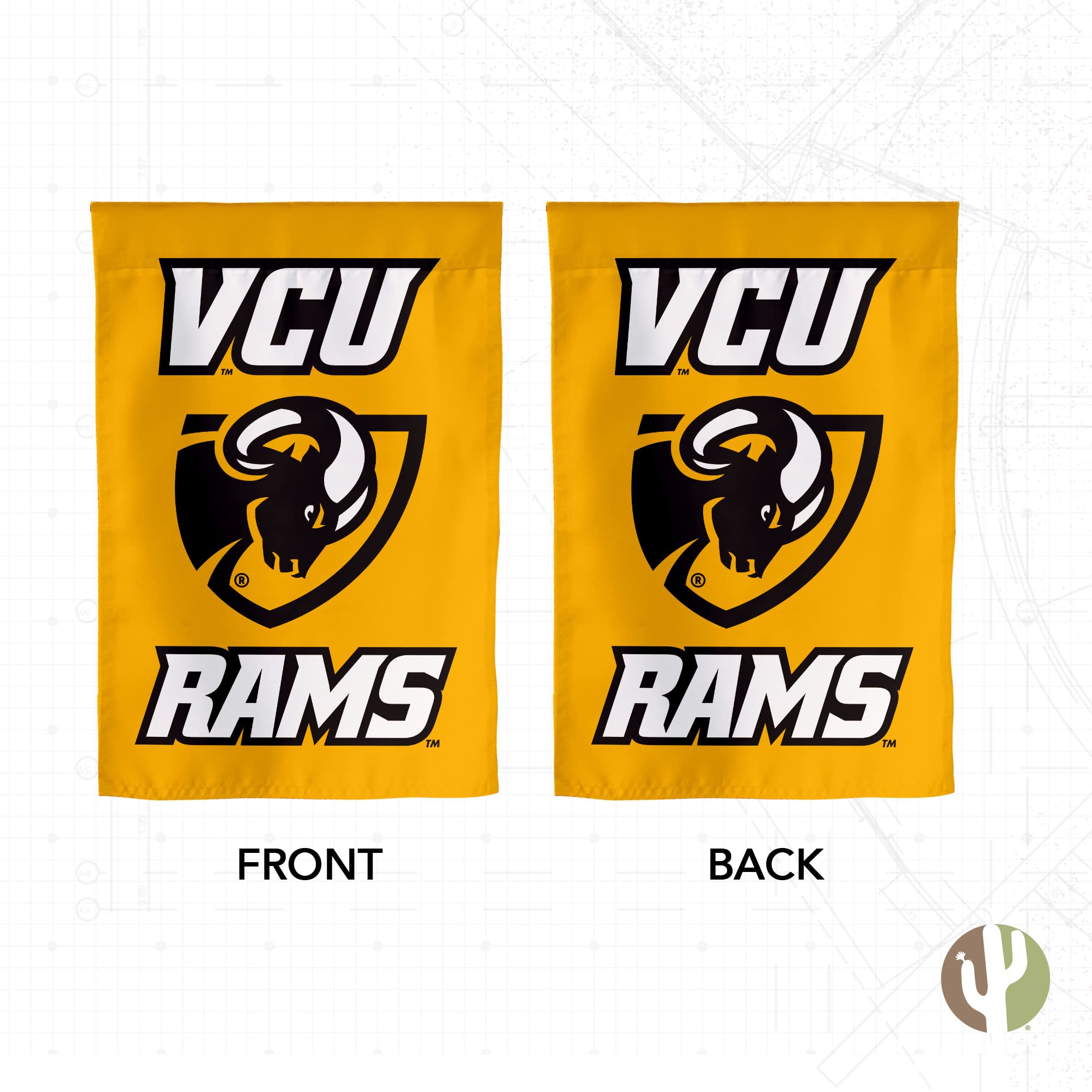 Virginia Commonwealth University Garden Flag VCU Rams Banner 100% Polyester (Design A) - 757 Sports Collectibles