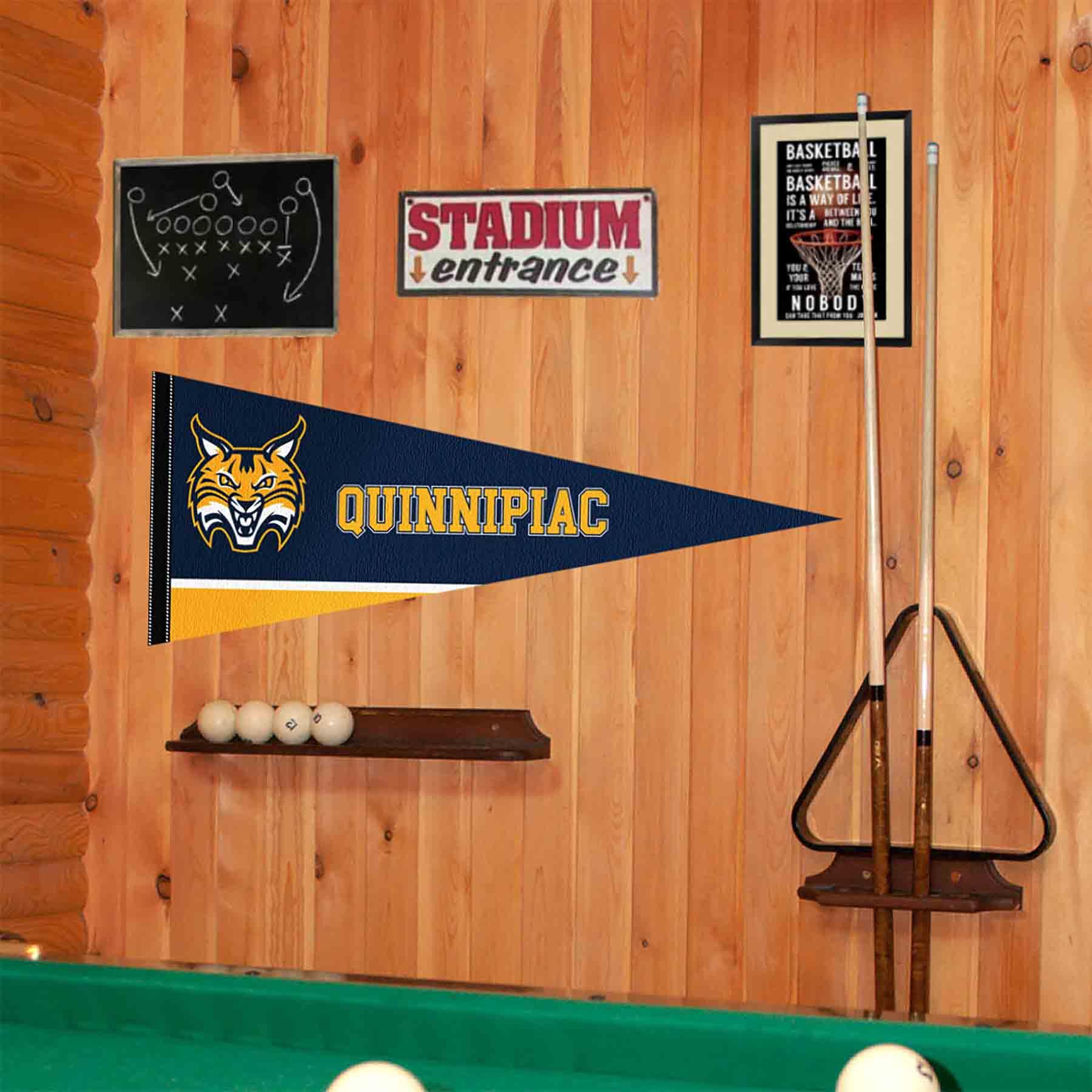 Quinnipiac University Bobcats Pennant Flag - 757 Sports Collectibles