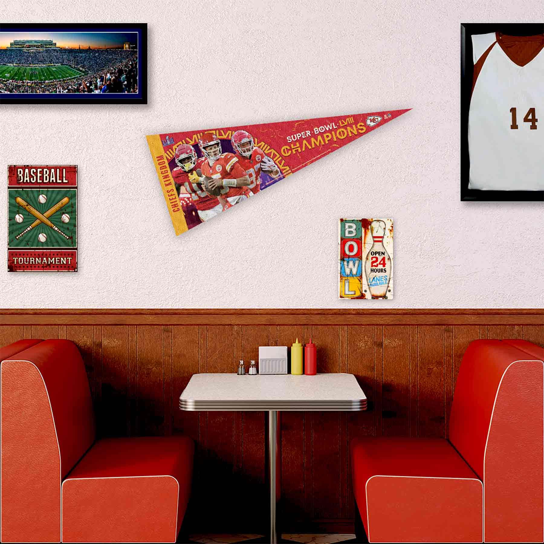 Chiefs Super Bowl 2024 Players Full Size Large Pennant - 757 Sports Collectibles