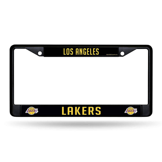 Los Angeles Lakers Chrome License Plate Frame - Black (CDG) - 757 Sports Collectibles