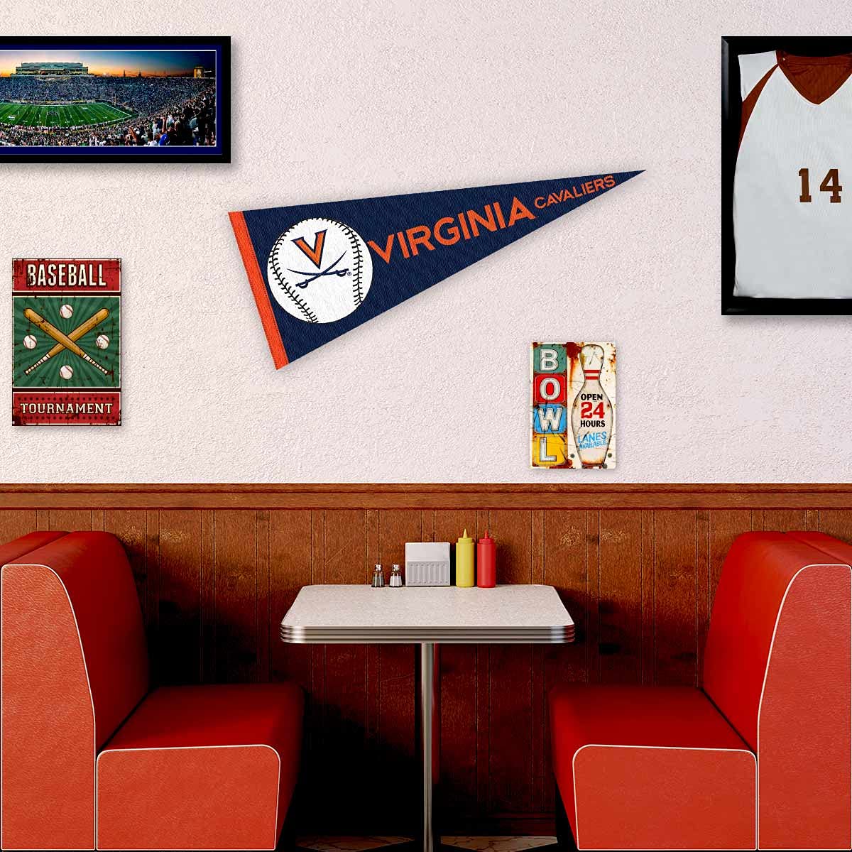 UVA Cavaliers Full Size Baseball Pennant - 757 Sports Collectibles