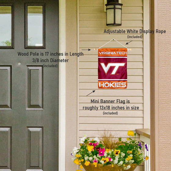 Virginia Tech Hokies Window Wall Banner Hanging Flag with Suction Cup - 757 Sports Collectibles