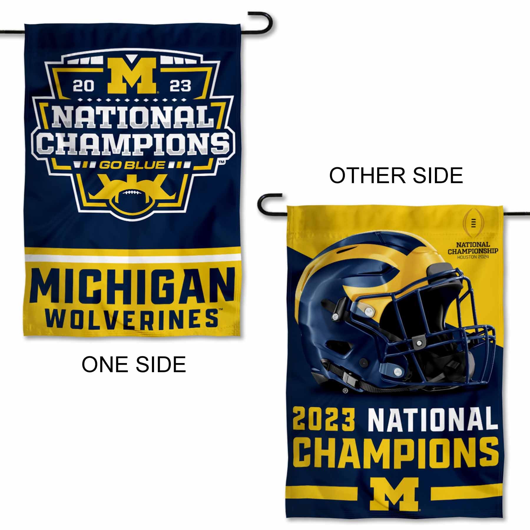 Michigan Team University Wolverines College Football 2023 National Champions Double Sided Garden Flag - 757 Sports Collectibles