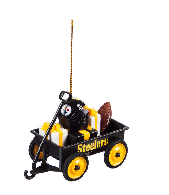 Team Sports America Team Wagon Ornament, Pittsburgh Steelers - 757 Sports Collectibles