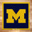 Rico Industries NCAA Michigan Wolverines Felt Banner for Man Cave, Game Room, Office & Bedroom - Long-Lasting Wall Decorations - Made in the USA - 35" x 35" - - 757 Sports Collectibles