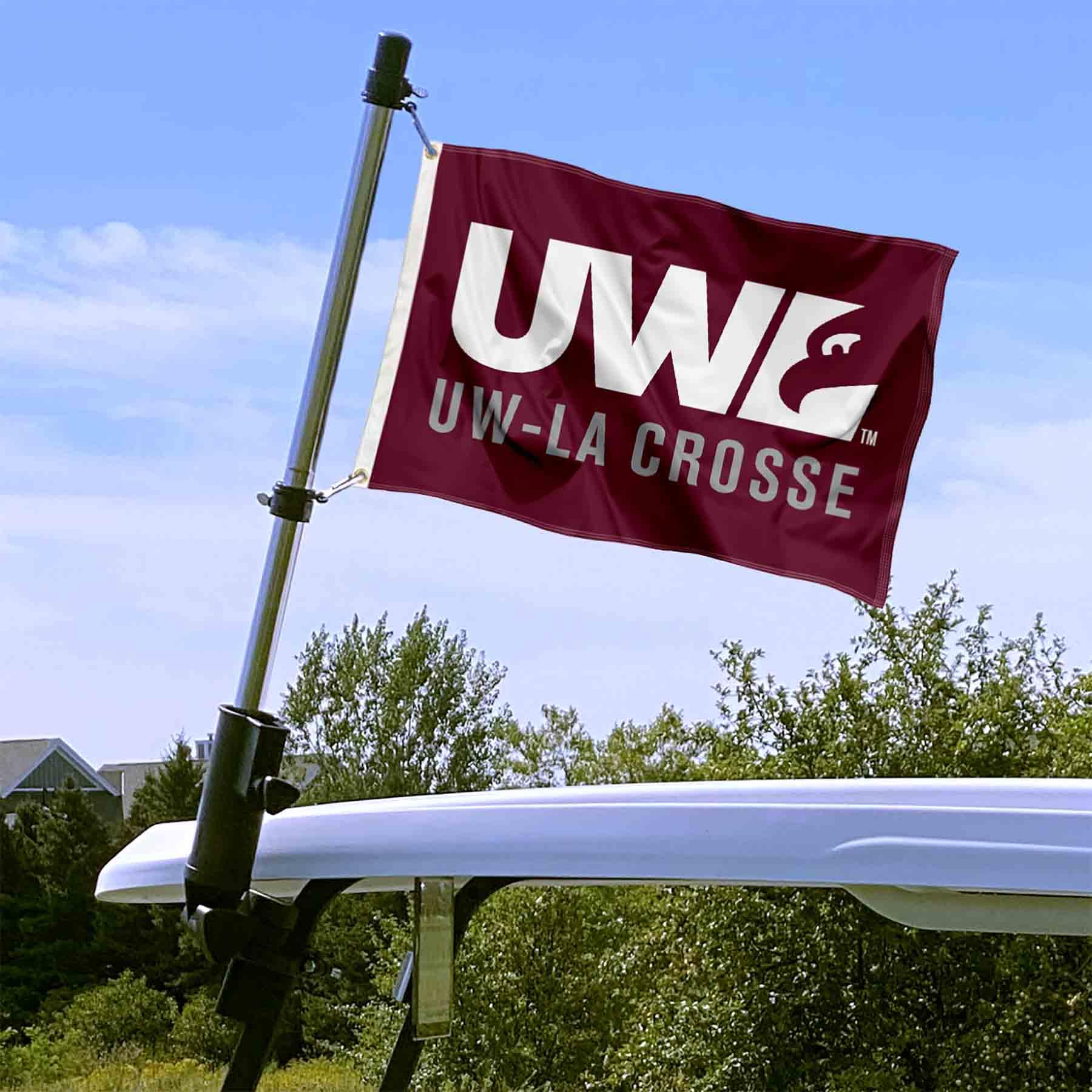 Wisconsin LaCrosse Eagles Boat and Golf Cart Flag - 757 Sports Collectibles