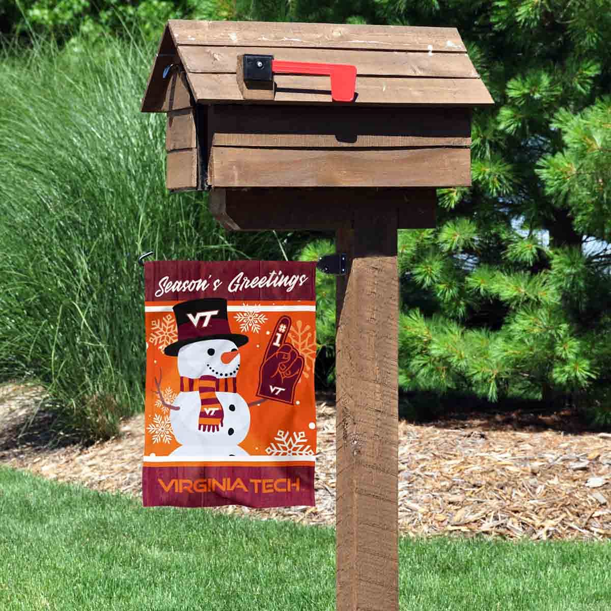 Virginia Tech Hokies Holiday Winter Snow Garden Banner Flag - 757 Sports Collectibles
