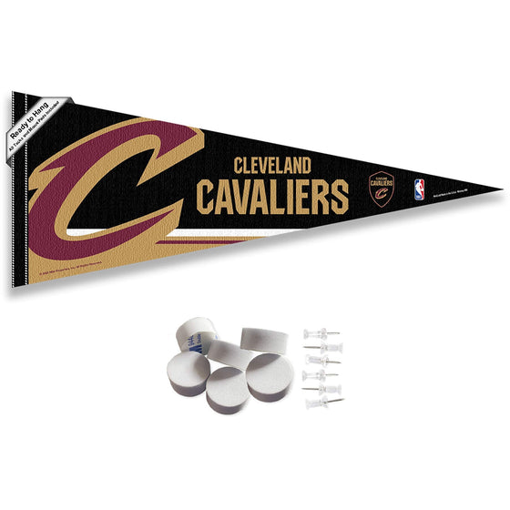 Cleveland Cavaliers Pennant Flag and Wall Tack Pads Mounts - 757 Sports Collectibles