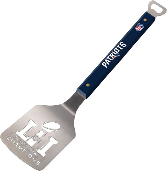 YouTheFan NFL 18" Stainless Steel Sportula (Spatula) with Bottle Opener (New England Patriots, Super Bowl)