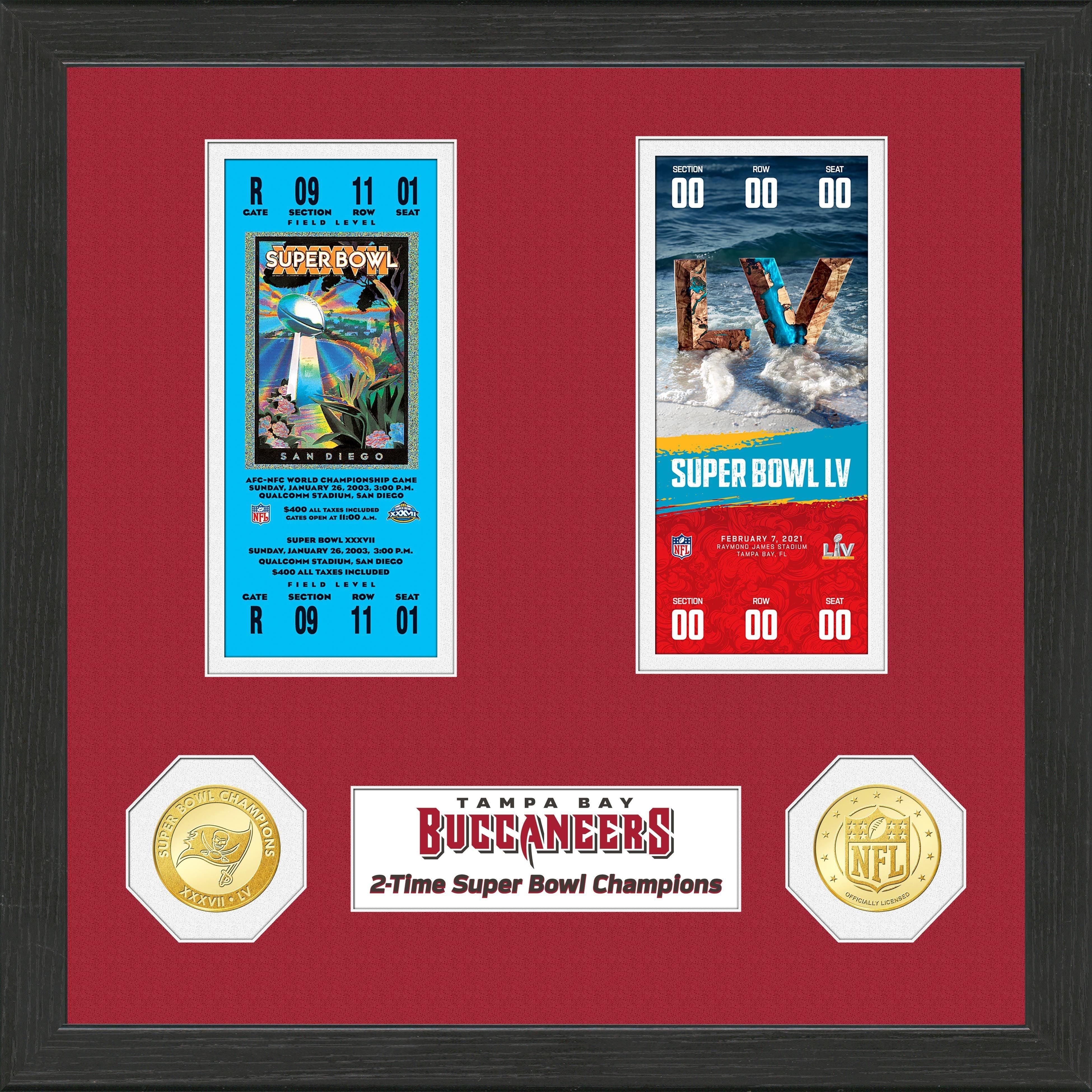 Tampa Bay Buccaneers 2-Time Super Bowl Champions Ticket Collection