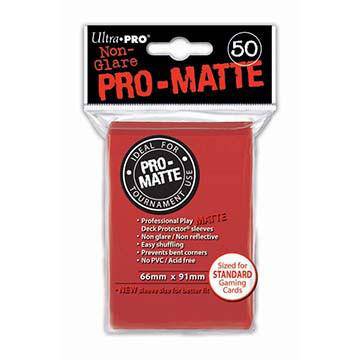 Deck Protector - Pro-Matte - Red (12 packs of 50) (CDG) - 757 Sports Collectibles