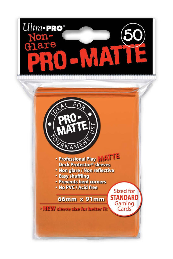 Deck Protector - Pro-Matte - Orange (12 packs of 50) (CDG) - 757 Sports Collectibles