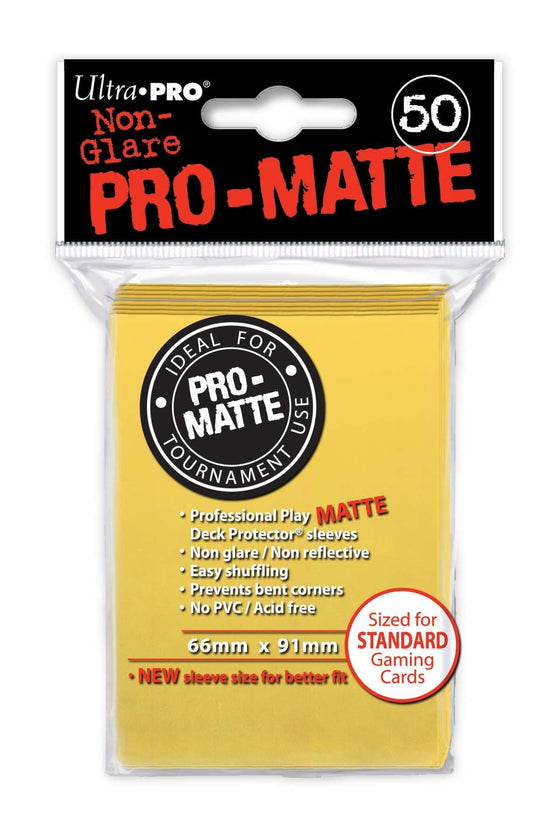 Deck Protector - Pro-Matte - Yellow (12 packs of 50) (CDG) - 757 Sports Collectibles