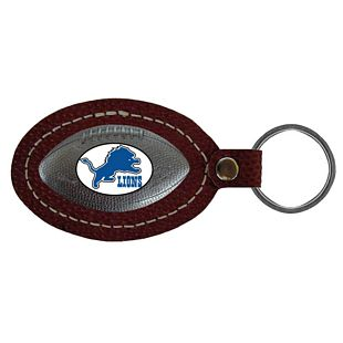 Detroit Lions Leather Football Key Ring