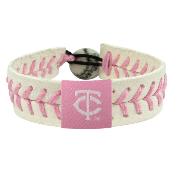 Minnesota Twins Bracelet Baseball Pink CO - 757 Sports Collectibles