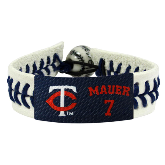 Minnesota Twins Bracelet Genuine Baseball Joe Mauer CO - 757 Sports Collectibles