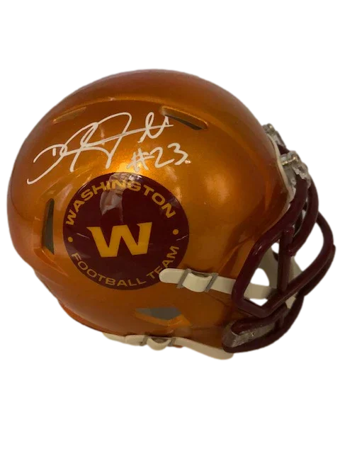 Washington Football Team DeAngelo Hall Signed Auto Flash Mini Helmet JSA W COA - 757 Sports Collectibles
