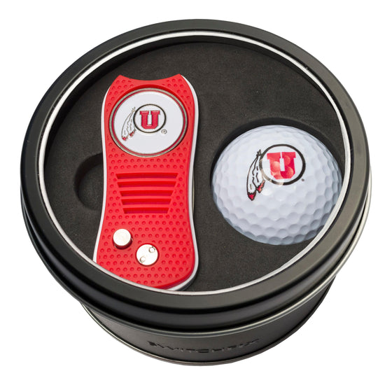 Utah Utes Tin Set - Switchfix, Golf Ball - 757 Sports Collectibles