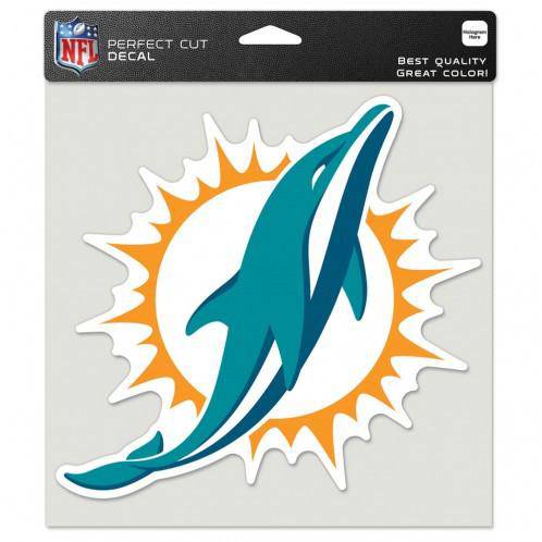 NFL Miami Dolphins Perfect Cut 8x8 Diecut Decal - 757 Sports Collectibles
