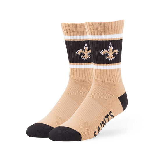 New Orleans Saints 47 Duster Sports Socks Size L (One Pair) - 757 Sports Collectibles